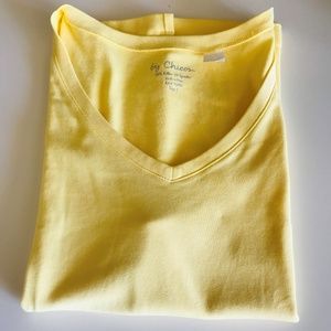 Chico's Yellow V Neck Tank Top Sz 3
